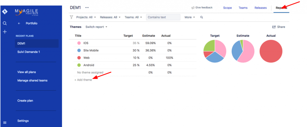 Portfolio Jira : gérer les reports