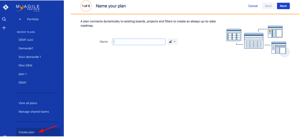 Creer un plan Jira - Jira Portfolio